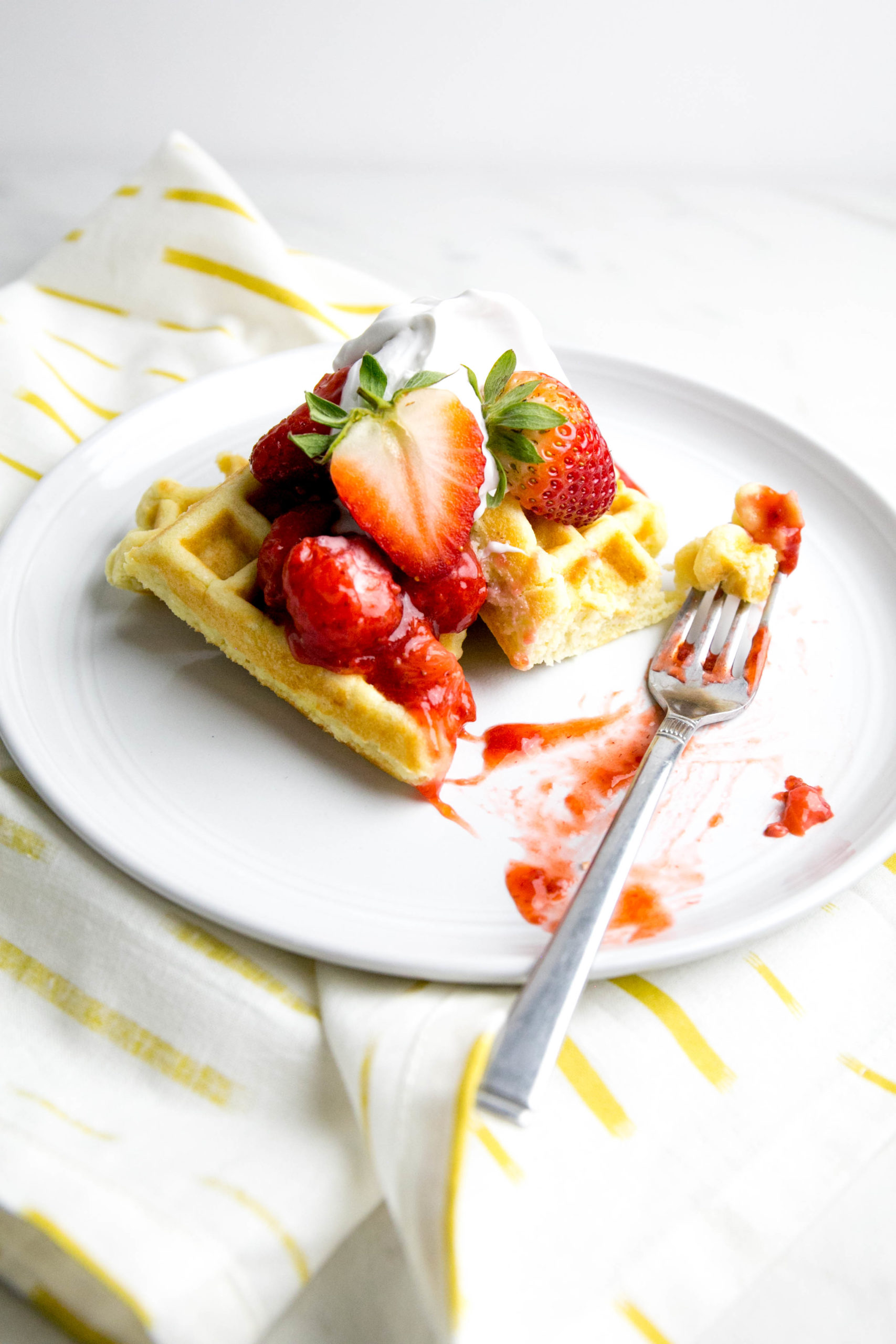 Waffles with Strawberry Sauce (grain-free) – Love, Chef Laura