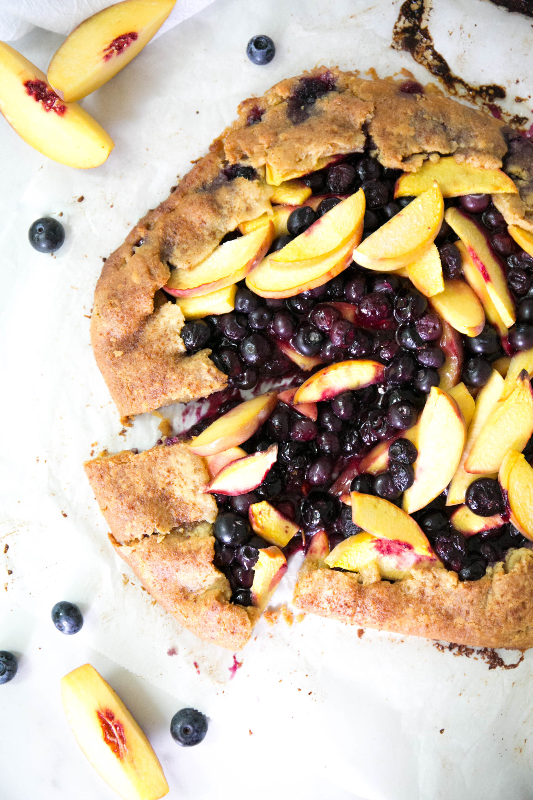 Blueberry Peach Galette (glutenfree & grainfree) Love, Chef Laura