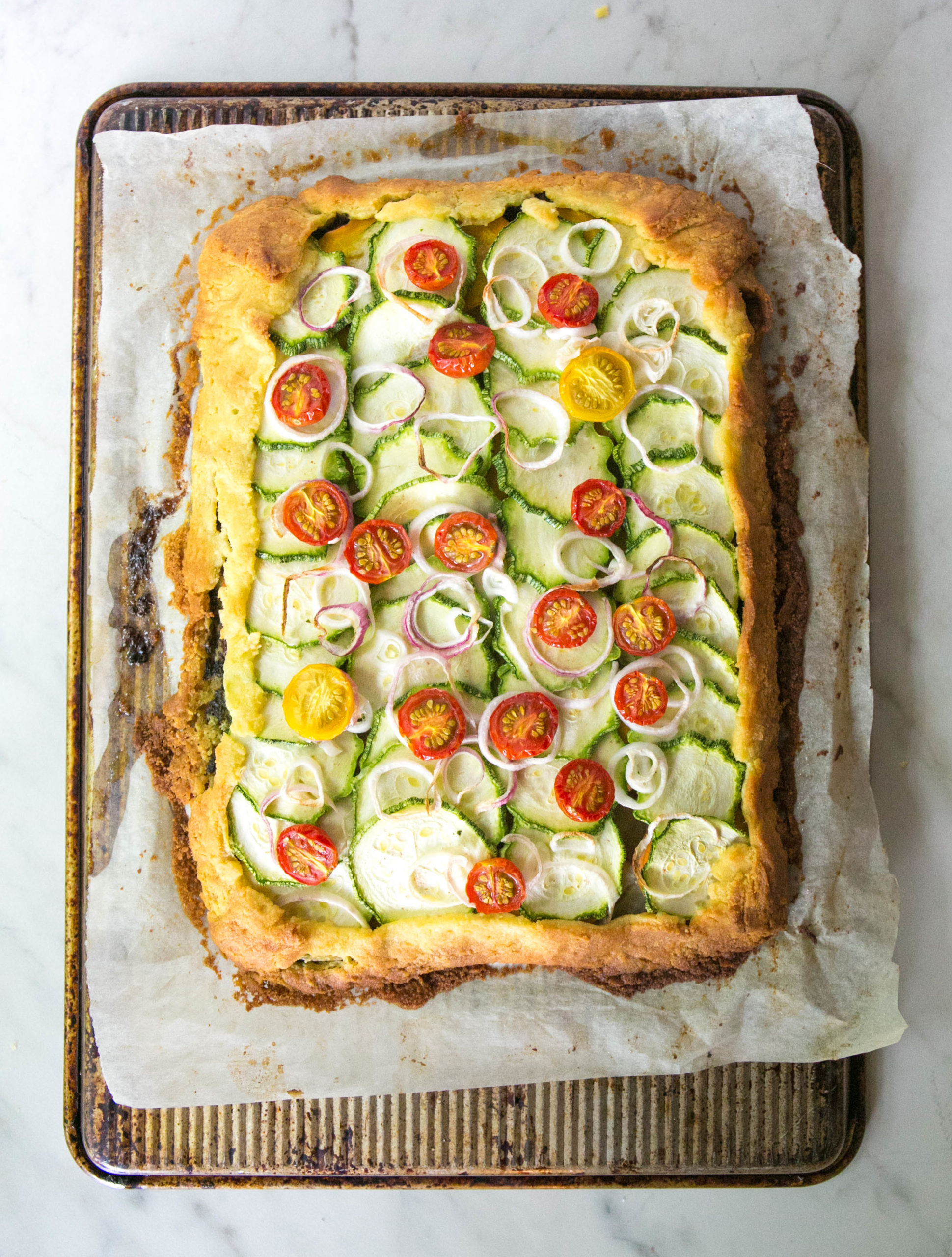 Zucchini Flatbread (glutenfree & grainfree) Love, Chef Laura