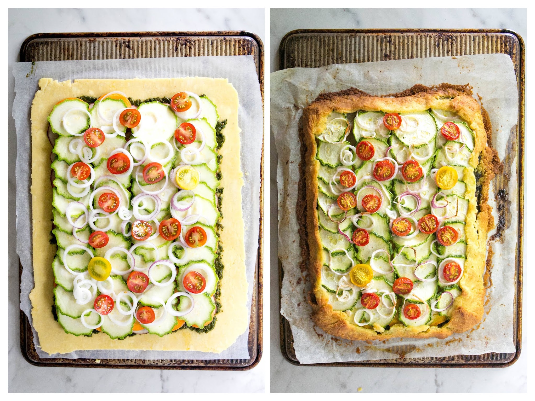 Zucchini Flatbread (glutenfree & grainfree) Love, Chef Laura
