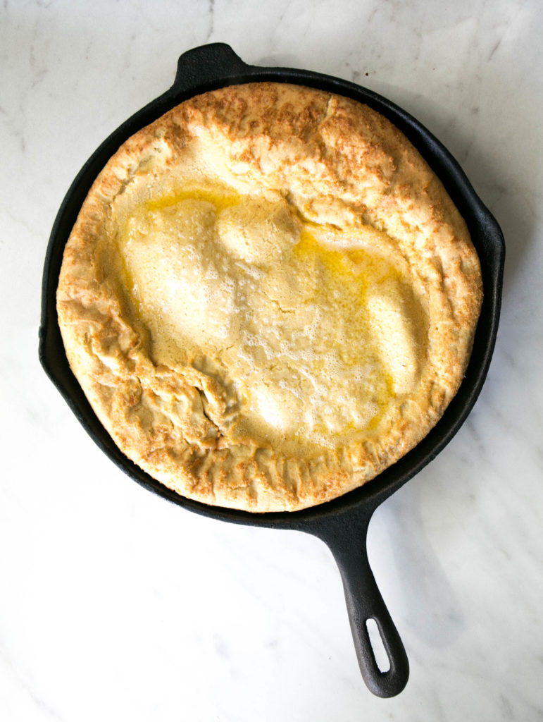 Dutch baby fresh out of the oven