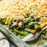 dairy-free green bean casserole with mushrooms