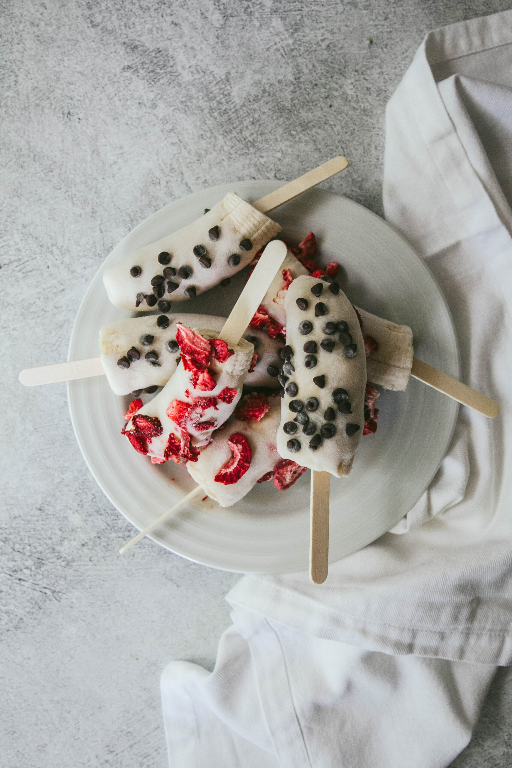 Frozen Yogurt Banana Pops Love, Chef Laura