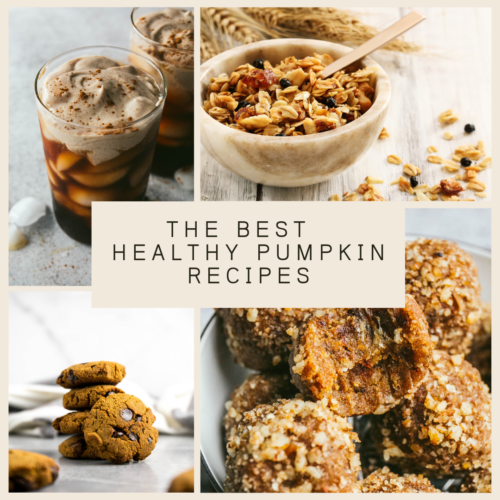 Photo collage showing the best healthy pumpkin recipes