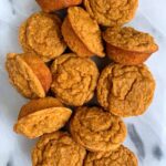 aerial view of pumpkin muffins